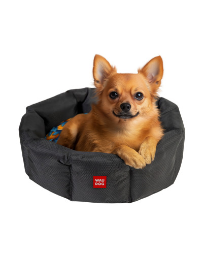 Лежанка для собак WAUDOG Relax, малюнок "Апельсини", M, Ш 42 см, Д 52 см, В 19 см