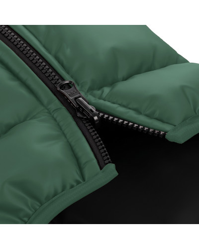 Курточка для собак WAUDOG Re-clothes двостороння, M47, A 44-47, B 69-72, C 41-44, смарагдовий