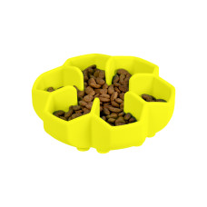 Миска для повільного харчування WAUDOG Silicone, 450 мл, жовтий