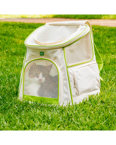 Рюкзак-переноска для котів та дрібних порід собак WAUDOG Relax Eco, 40*40*26 см, до 8 кг