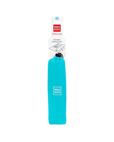 Миска складана WAUDOG Silicone,385х230х50 мм блакитний