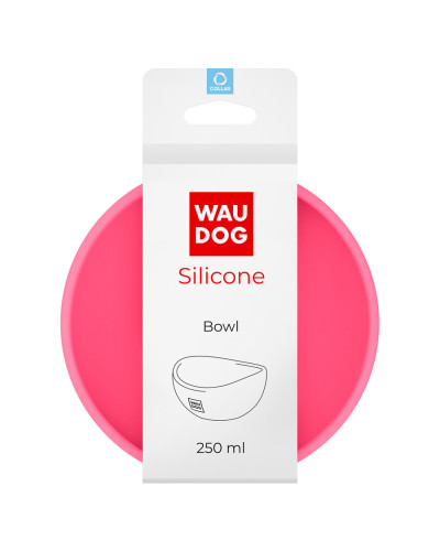Миска WAUDOG Silicone, 250 мл рожевий