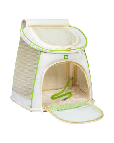 Рюкзак-переноска для котів та дрібних порід собак WAUDOG Relax Eco, 40*40*26 см, до 8 кг