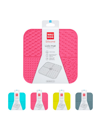 Килимок для злизування WAUDOG Silicone, 190х190х10 мм, рожевий