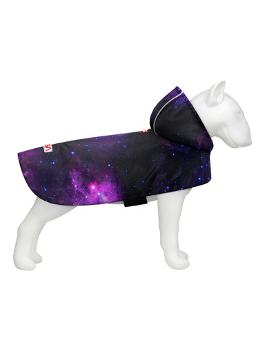 Дощовик-накидка з капюшоном для собак WAUDOG Clothes, малюнок "NASA21", XL, А 55-61 см, B 68-80 см, С 42-52 см