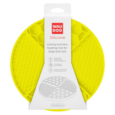 Килимок для злизування і повільного харчування WAUDOG Silicone, 211х211х30 мм, жовтий