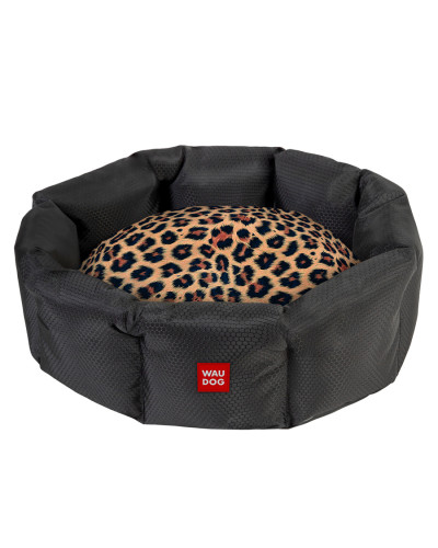 Лежанка для собак WAUDOG Relax, малюнок "Леопард", S, Ш 34 см, Д 45 см, В 17 см
