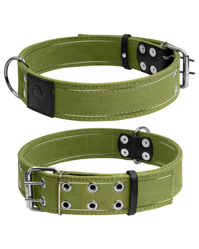 Нашийник для собак бавовняна тасьма CoLLaR Брезент подвійний (ширина 45мм, довжина 56-71см)