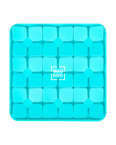 Килимок для пошуку корму WAUDOG Silicone, 205х205х17 мм, блакитний