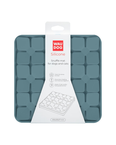 Килимок для пошуку корму WAUDOG Silicone, 205х205х17 мм, сірий