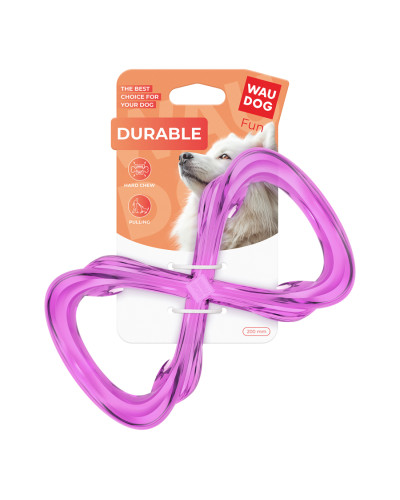 Іграшка для собак WAUDOG Fun Durable Вісімка, термопластична гума, 200 мм, фіолетовий