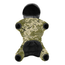 Комбінезон для собак WAUDOG Clothes, малюнок "Мілітарі", XS25, В 36-38 см, С 24-26 см