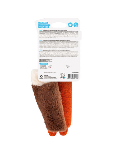 Іграшка для собак WAUDOG Fun Plush Лисиця, трикотаж, Ш 5 см, Д 18 см, M
