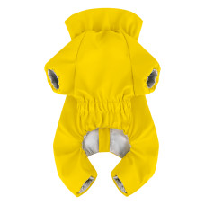Дощовик для собак WAUDOG Clothes, водонепроникний, XS25, В 36-38 см, С 26-28 см, жовтий