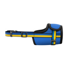 Намордник для собак WAUDOG Nylon, малюнок "Colors of freedom", пластиковий фастекс, розмір S, О 14-20 см
