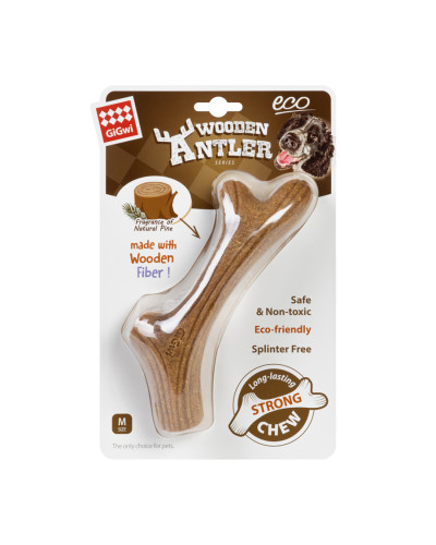 Іграшка для собак Ріг жувальний GiGwi Wooden Antler, дерево, полімер, M