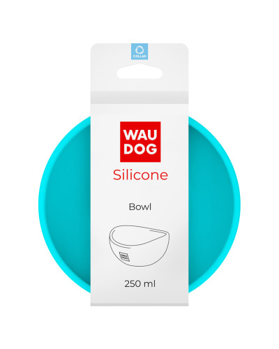 Миска WAUDOG Silicone, 250 мл блакитний