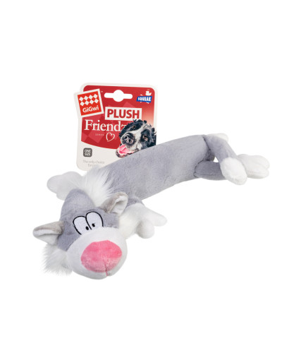 Іграшка для собак Кіт з пищалкою GiGwi Plush Friendz, плюш, штучне хутро, 63 см