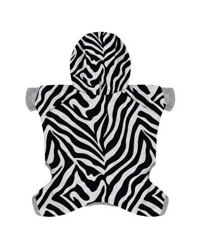 Комбінезон для собак WAUDOG Clothes малюнок "Зебра", софтшелл, M45, B 53-59 см, С 38-42 см