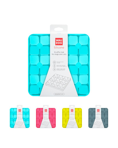 Килимок для пошуку корму WAUDOG Silicone, 205х205х17 мм, блакитний