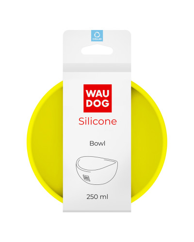 Миска WAUDOG Silicone, 250 мл жовтий