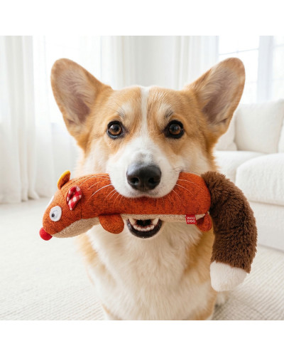Іграшка для собак WAUDOG Fun Plush Лисиця, трикотаж, Ш 5 см, Д 18 см, M