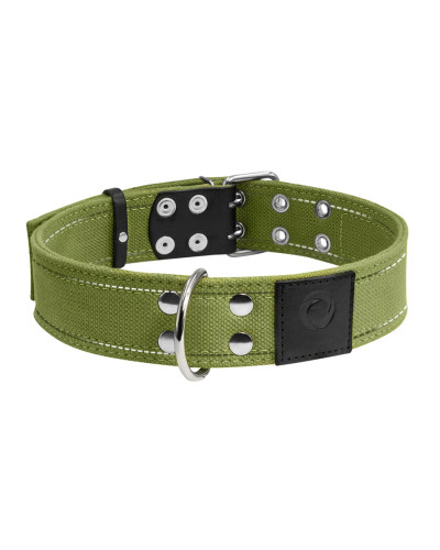 Нашийник для собак бавовняна тасьма CoLLaR Брезент подвійний (ширина 45мм, довжина 56-71см)