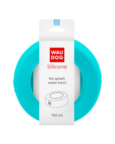 Миска-непроливайка WAUDOG Silicone, 750 мл блакитний