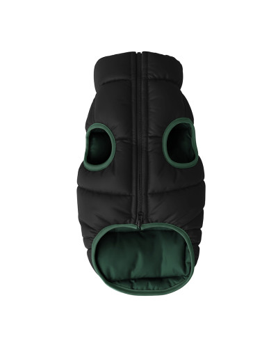 Курточка для собак WAUDOG Re-clothes двостороння, S35, A 32-35, B 45-47, C 31-36, смарагдовий
