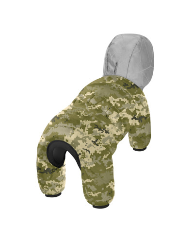 Комбінезон для собак WAUDOG Clothes, малюнок "Мілітарі", S32, В 47-50 см, С 30-33 см