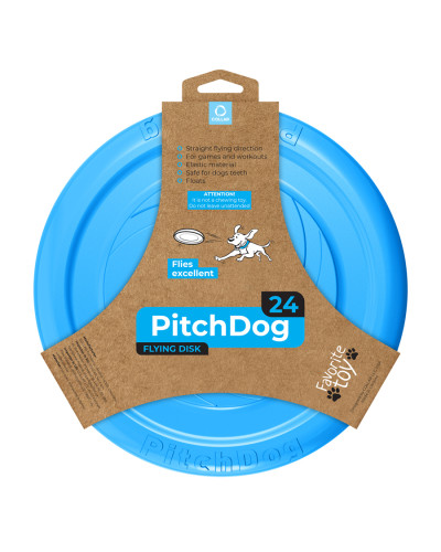 Ігрова тарілка для апортировки PitchDog, діаметр 24 см блакитний