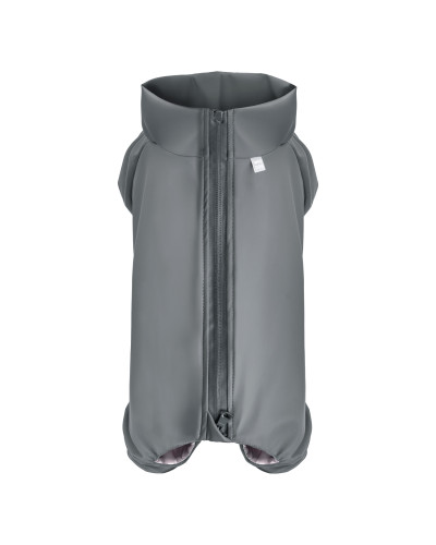 Дощовик для собак WAUDOG Clothes, водонепроникний, L55, В 77-79 см, С 50-55 см, сірий