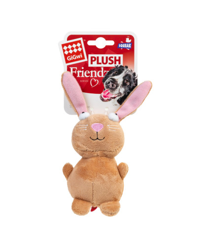 Іграшка для собак Кролик з пищалкою GiGwi Plush Friendz, плюш, 16 см