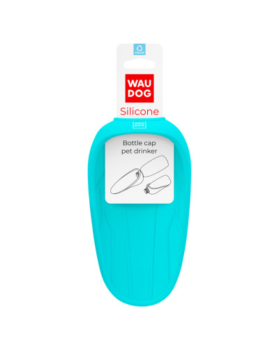 Поїлка-насадка на пляшку WAUDOG Silicone, 165х90 мм блакитний