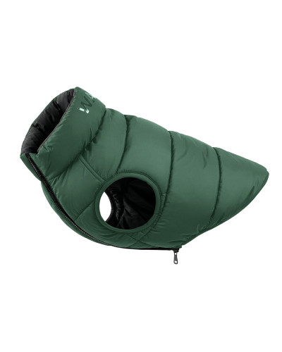 Курточка для собак WAUDOG Re-clothes двостороння, S35, A 32-35, B 45-47, C 31-36, смарагдовий