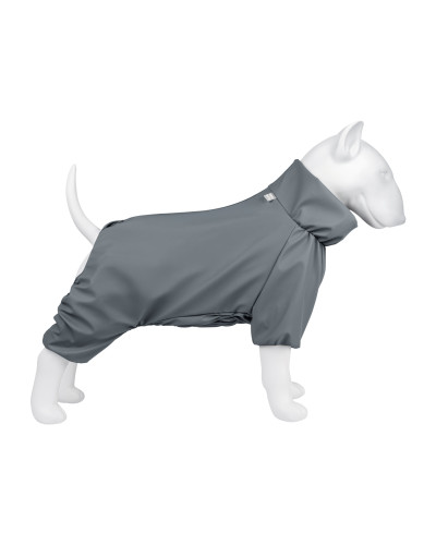 Дощовик для собак WAUDOG Clothes, водонепроникний, L55, В 77-79 см, С 50-55 см, сірий