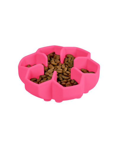 Миска для повільного харчування WAUDOG Silicone, 450 мл, рожевий
