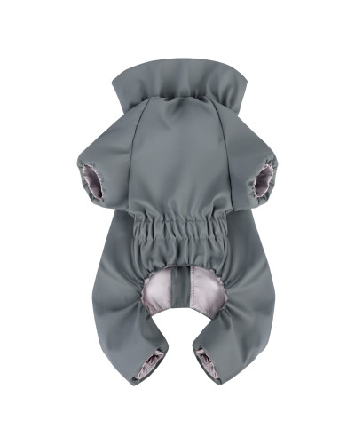 Дощовик для собак WAUDOG Clothes, водонепроникний, L55, В 77-79 см, С 50-55 см, сірий