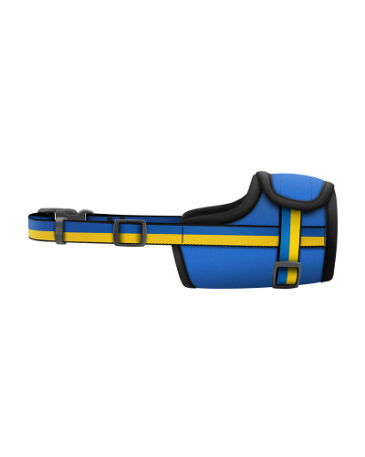Намордник для собак WAUDOG Nylon, малюнок "Colors of freedom", пластиковий фастекс, розмір L, О 25-34 см