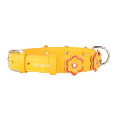 Нашийник "CoLLaR GLAMOUR" з оздобленням "Аплікація" (ширина 35мм, довжина 46-60см) жовтий