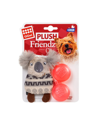 Іграшка для собак Коала з пищалкою GiGwi Plush Friendz, текстиль, 10 см