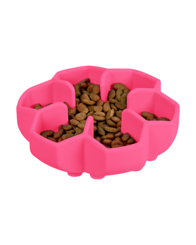Миска для повільного харчування WAUDOG Silicone, 750 мл, рожевий