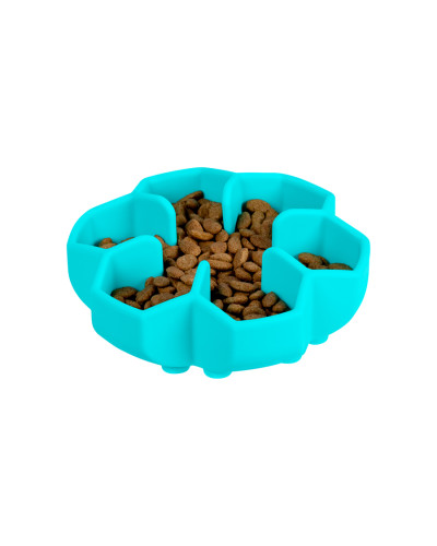 Миска для повільного харчування WAUDOG Silicone, 450 мл, блакитний