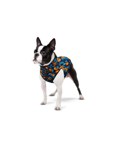 Курточка для собак WAUDOG Clothes малюнок "Апельсини", M45, В 61-65 см, С 38-42 см