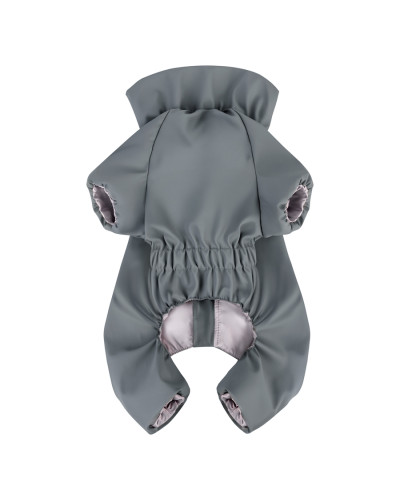 Дощовик для собак WAUDOG Clothes, водонепроникний, L50, В 70-74 см, С 47-50 см, сірий