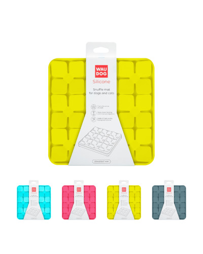 Килимок для пошуку корму WAUDOG Silicone, 205х205х17 мм, жовтий