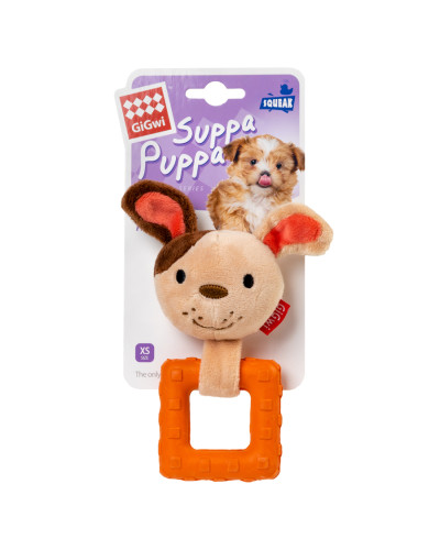 Іграшка для собак Собачка з пищалкою GiGwi Suppa Puppa, текстиль, гума, 15 см