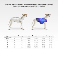 Куртка-накидка для собак WAUDOG Clothes, малюнок "Мілітарі", L, А 41 см, B 58-70 см, С 42-52 см