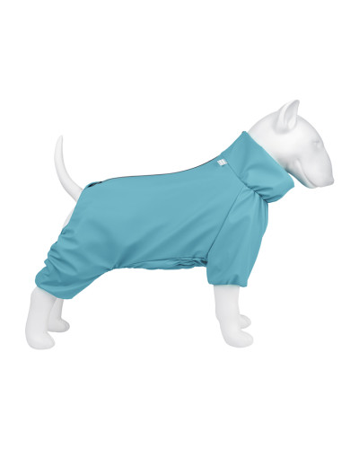Дощовик для собак WAUDOG Clothes, водонепроникний, XS25, В 36-38 см, С 26-28 см, блакитний