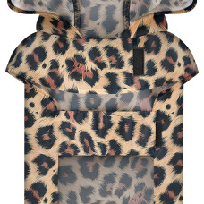Дощовик-накидка з капюшоном для собак WAUDOG Clothes, малюнок "Леопард", А 23-26 см, B 30-36 см, С 15-20 см